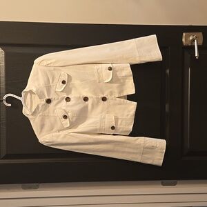 White Blazer with Flared Sleeves